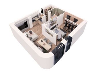 Apartament 2 camere, 67.04mp construiti, etajul 1-2