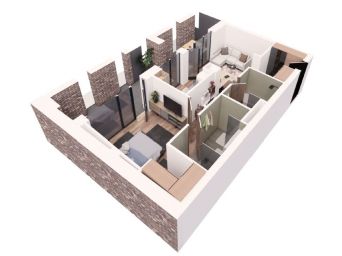 Apartament 2 camere 69.48mp + terasa 33.96mp