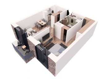 Apartament 2 camere, 72.52mp construiti, etajul 1