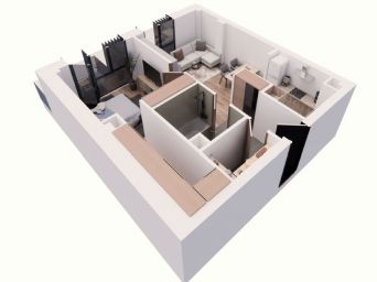 Apartament 2 camere, 73.48mp construiti, etajul 2