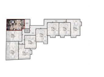 Apartament 2 camere, 88.77mp construiti, etajul 2