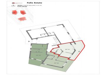 Corp A - 2 camere, parter, S.C. 61.75mp + 38.18mp terasa, Felix Estate