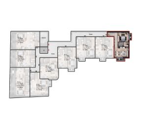 Apartament cu 2 camere, etajul 1, 80.66mp construiti desfasurati