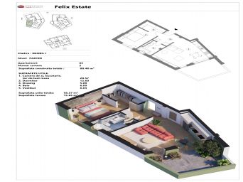 Corp A - 2 camere, parter, S.C. 70.64m.p. + 17.84m.p. terasa, Felix Estate